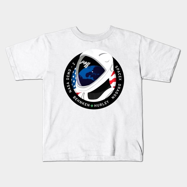 SpaceX Artwork for DM-2 Kids T-Shirt by edwinjones20